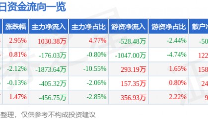 股票行情快报：南京新百（600682）12月11日主力资金净买入1030.38万元