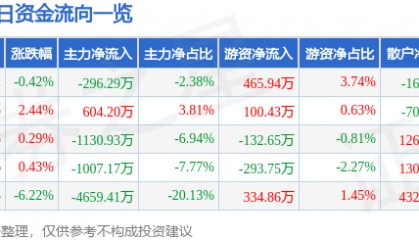 股票行情快报：南京新百（600682）12月27日主力资金净卖出296.29万元