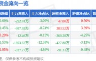 股票行情快报：泰和新材（002254）6月13日主力资金净卖出292.81万元