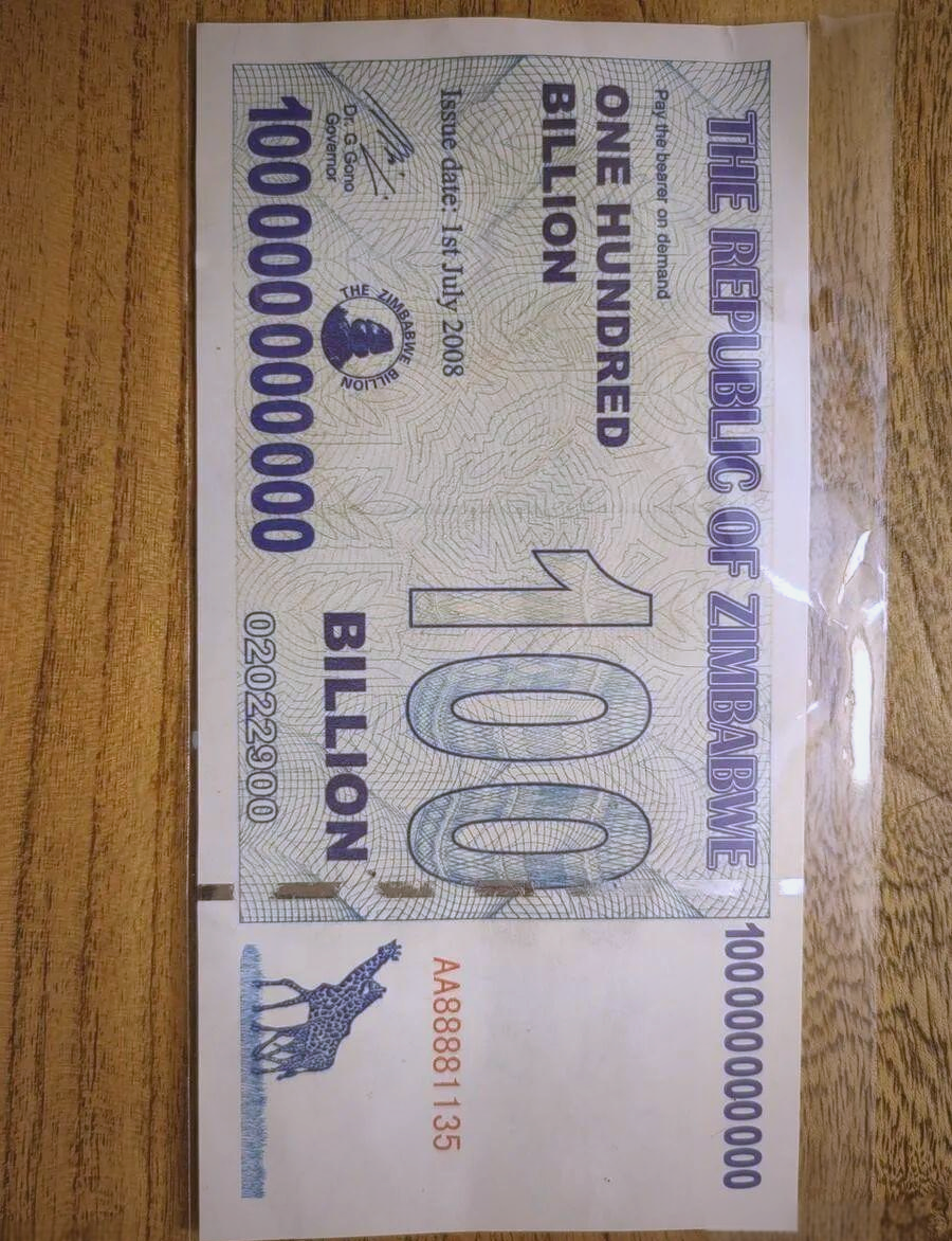 巴布韦币(10万津巴布韦币) 巴布韦币(10万津巴布韦币)